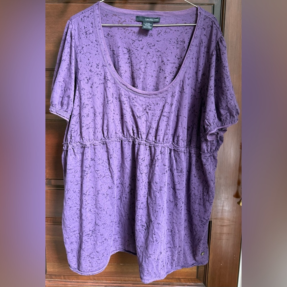Calvin Klein Jeans Purple Women's Plus Top